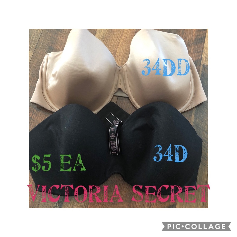 Bundle of 2 strapless Victoria Secret bras